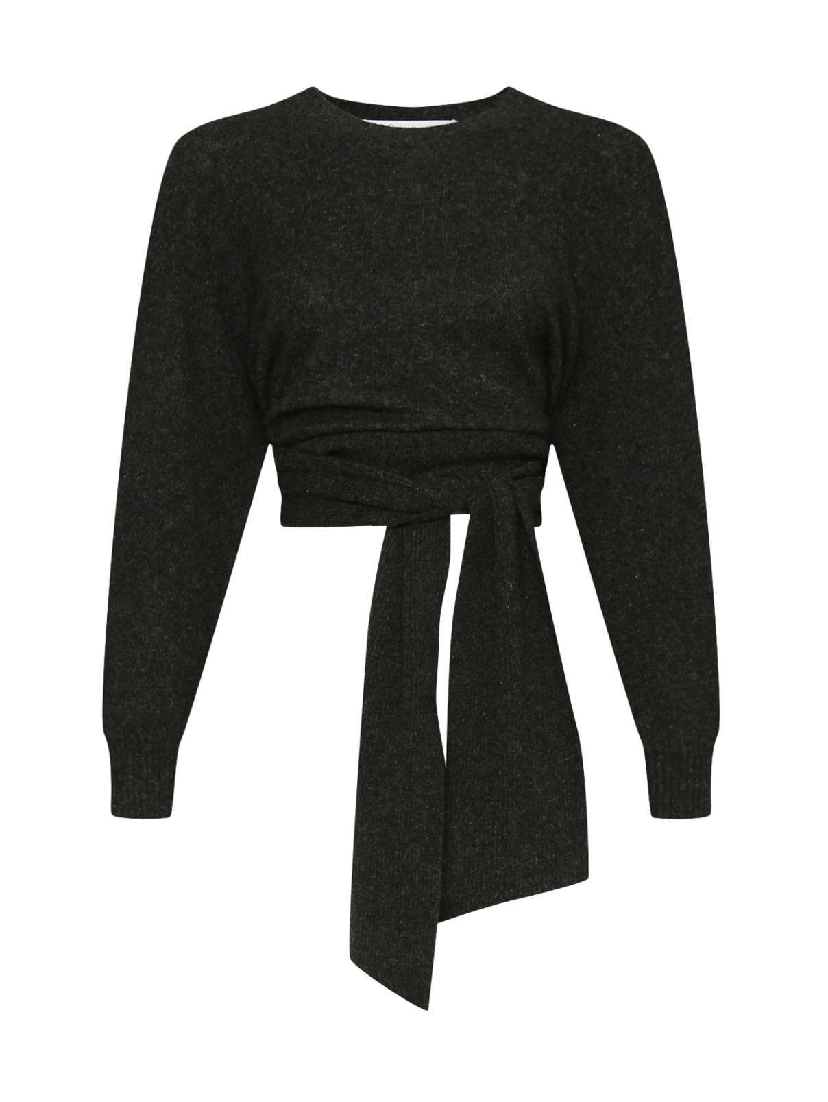 Джемпер из шерсти и хлопка с круглым вырезом Iro  –  Общий вид  – Цвет:  Серый
