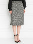 Шерстяная юбка с графическим узором Marina Rinaldi  –  Модель Верх-Низ