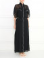 Платье-макси из хлопка и шелка декорированное молниями Jean Paul Gaultier  –  Модель Общий вид