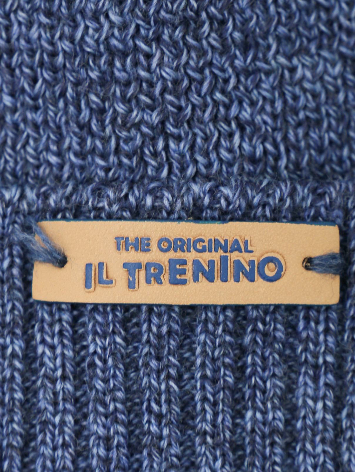 Однотонная шапка из шерсти IL Trenino  –  Деталь  – Цвет:  Синий