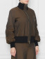 Куртка на молнии с трикотажными манжетами Marina Rinaldi  –  МодельВерхНиз