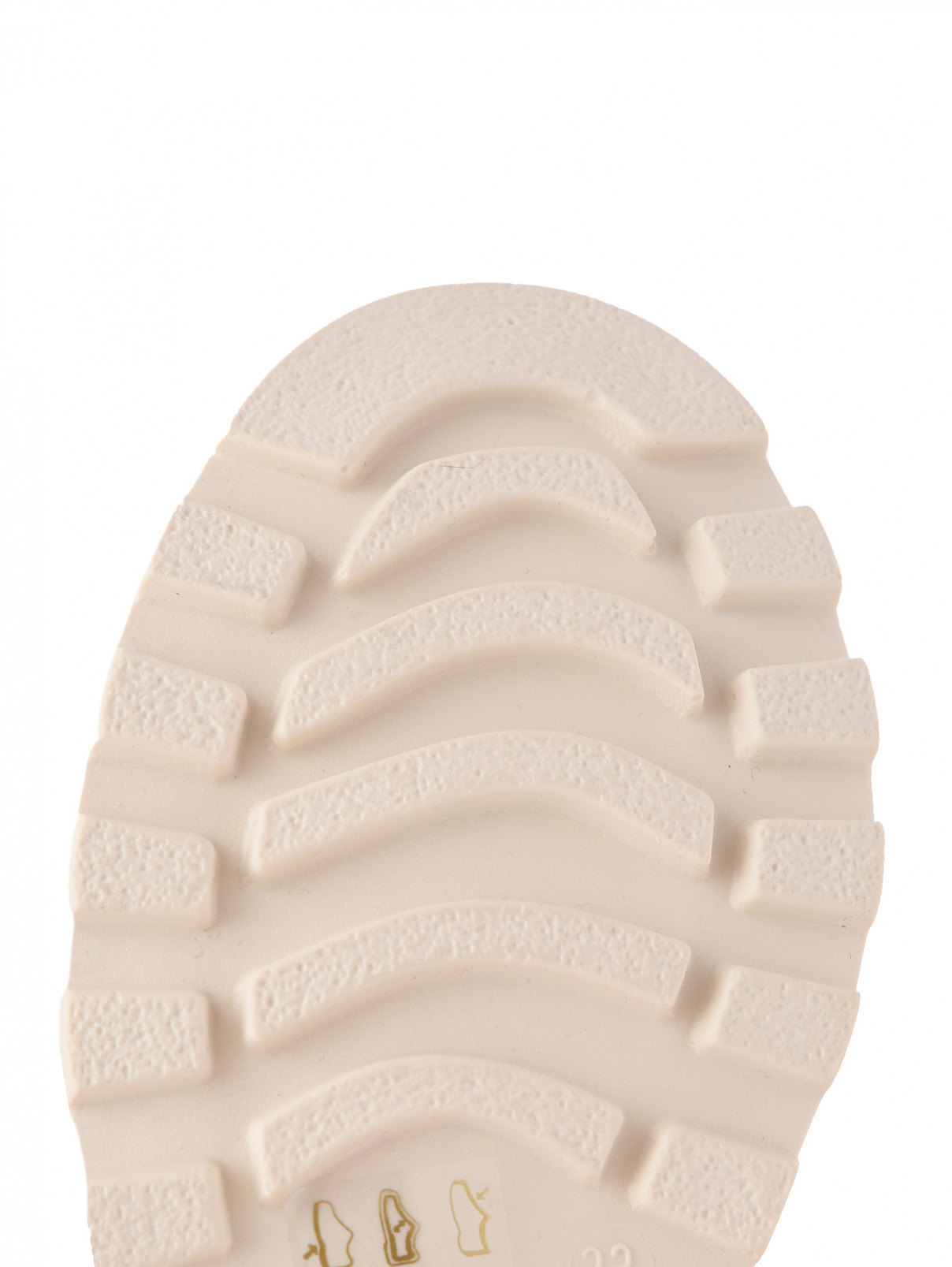 Ботинки из хлопка с логотипом MSGM  –  Обтравка4  – Цвет:  Белый