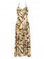 Платье-миди с узором и вырезом на спине Mariella Burani  –  Общий вид