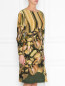 Платье из шелка с узором Alberta Ferretti  –  МодельВерхНиз