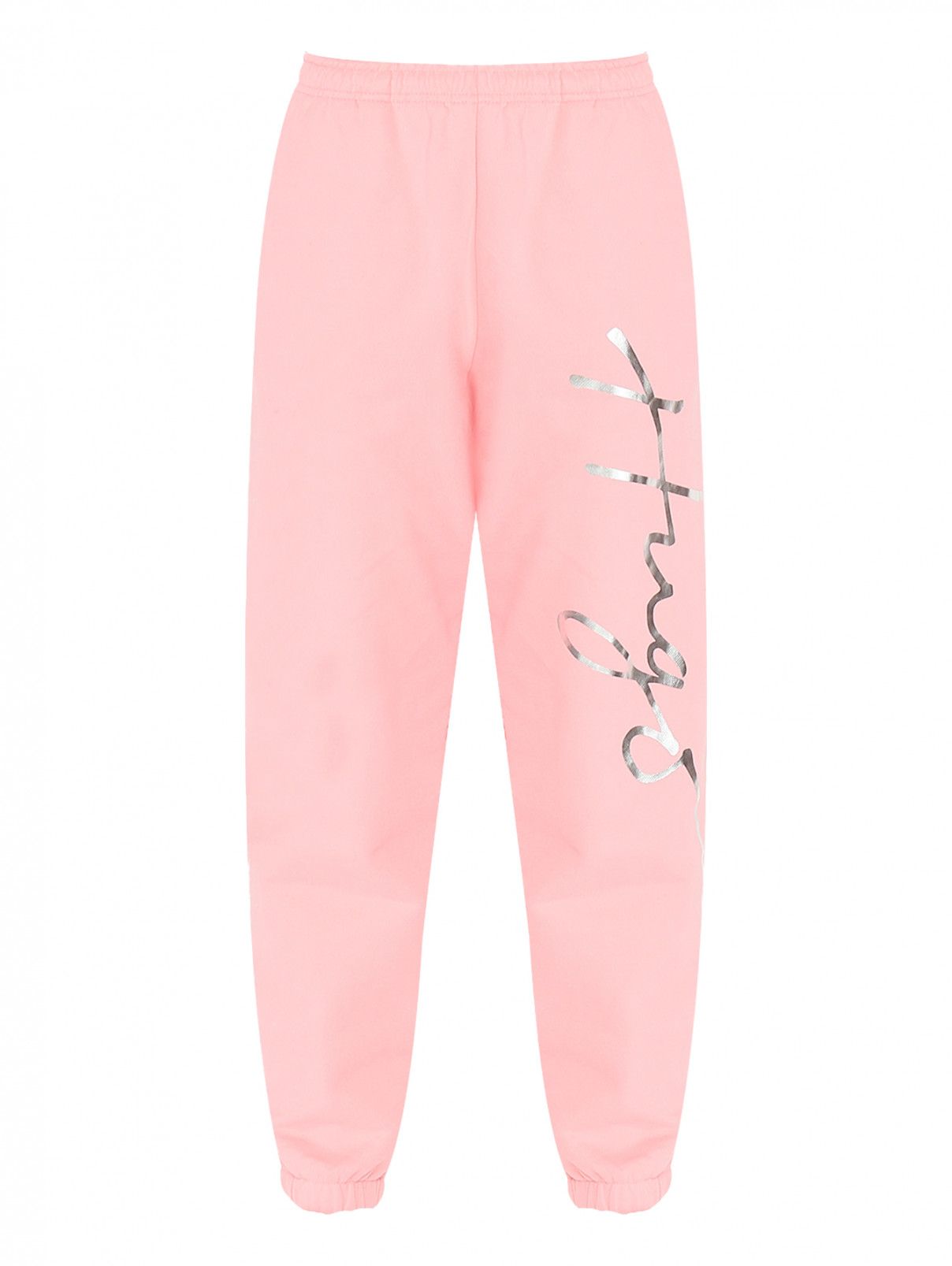 Спортивные брюки с принтом Boss  –  Общий вид  – Цвет:  Розовый
