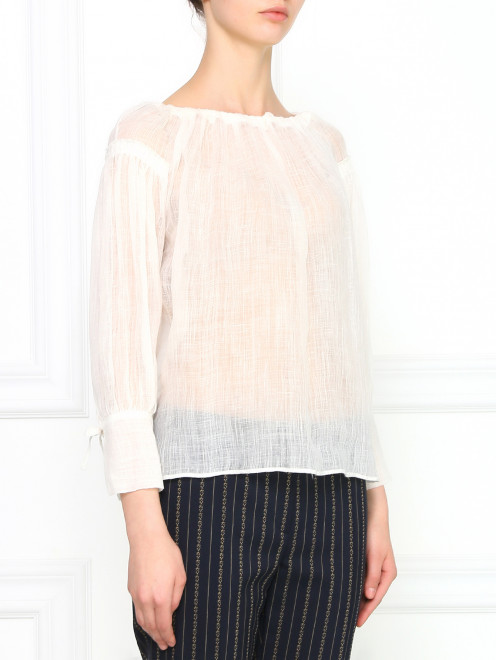 Блуза из льна свободного кроя Alberta Ferretti - Модель Верх-Низ