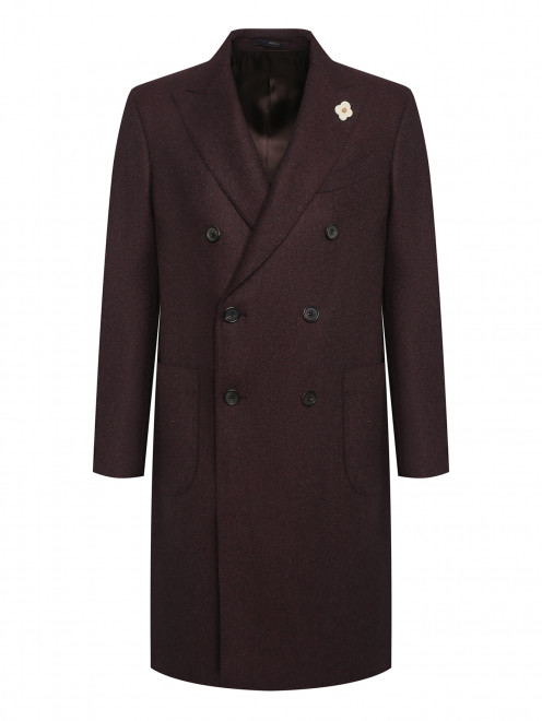 Пальто из кашемира и шерсти с карманами - Общий вид