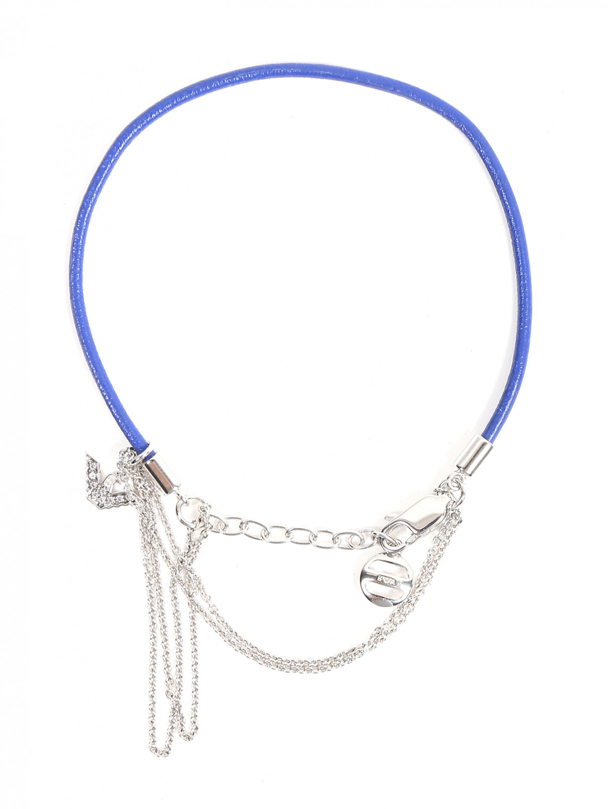 Комплект из браслета и сережек с цирконами Emporio Armani  –  Общий вид  – Цвет:  Синий