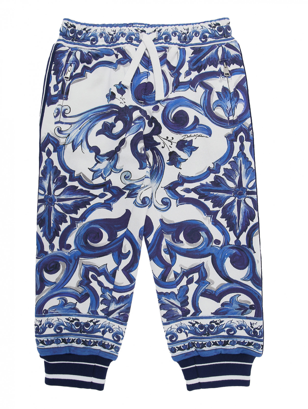 Трикотажные брюки на резинке Dolce & Gabbana  –  Общий вид  – Цвет:  Узор