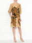 Платье из шелка свободного кроя с узором Alberta Ferretti  –  МодельОбщийВид