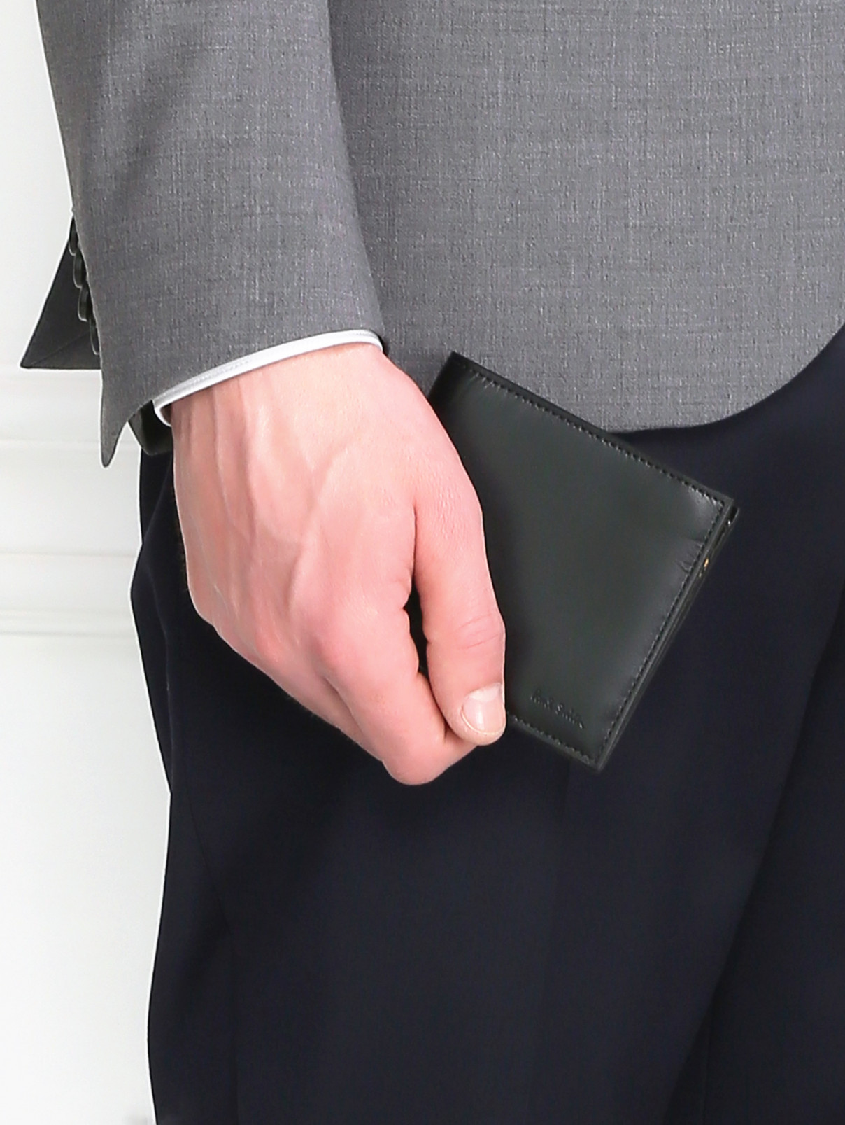 Бумажник из кожи однотонный Paul Smith  –  Модель Общий вид  – Цвет:  Черный