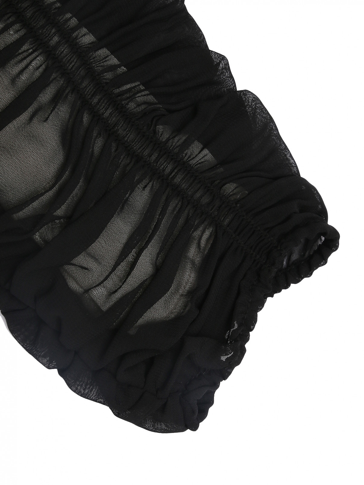 Укороченная блуза со сборками Rohe  –  Деталь1  – Цвет:  Черный
