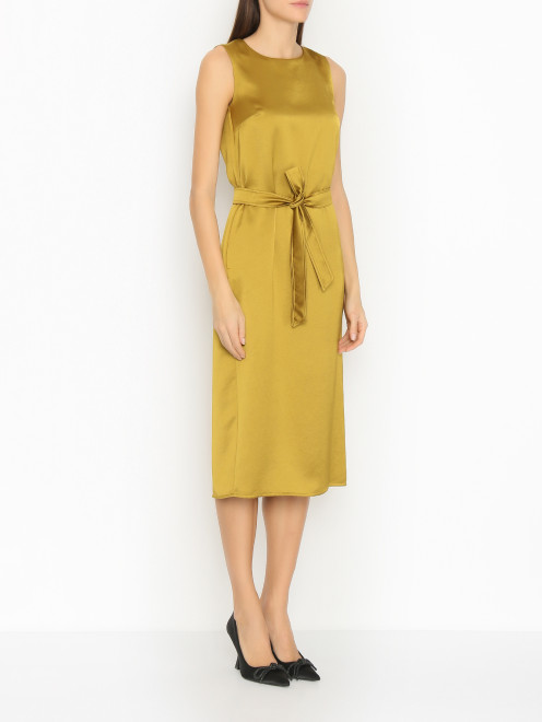 Платье без рукавов с поясом Weekend Max Mara - МодельВерхНиз