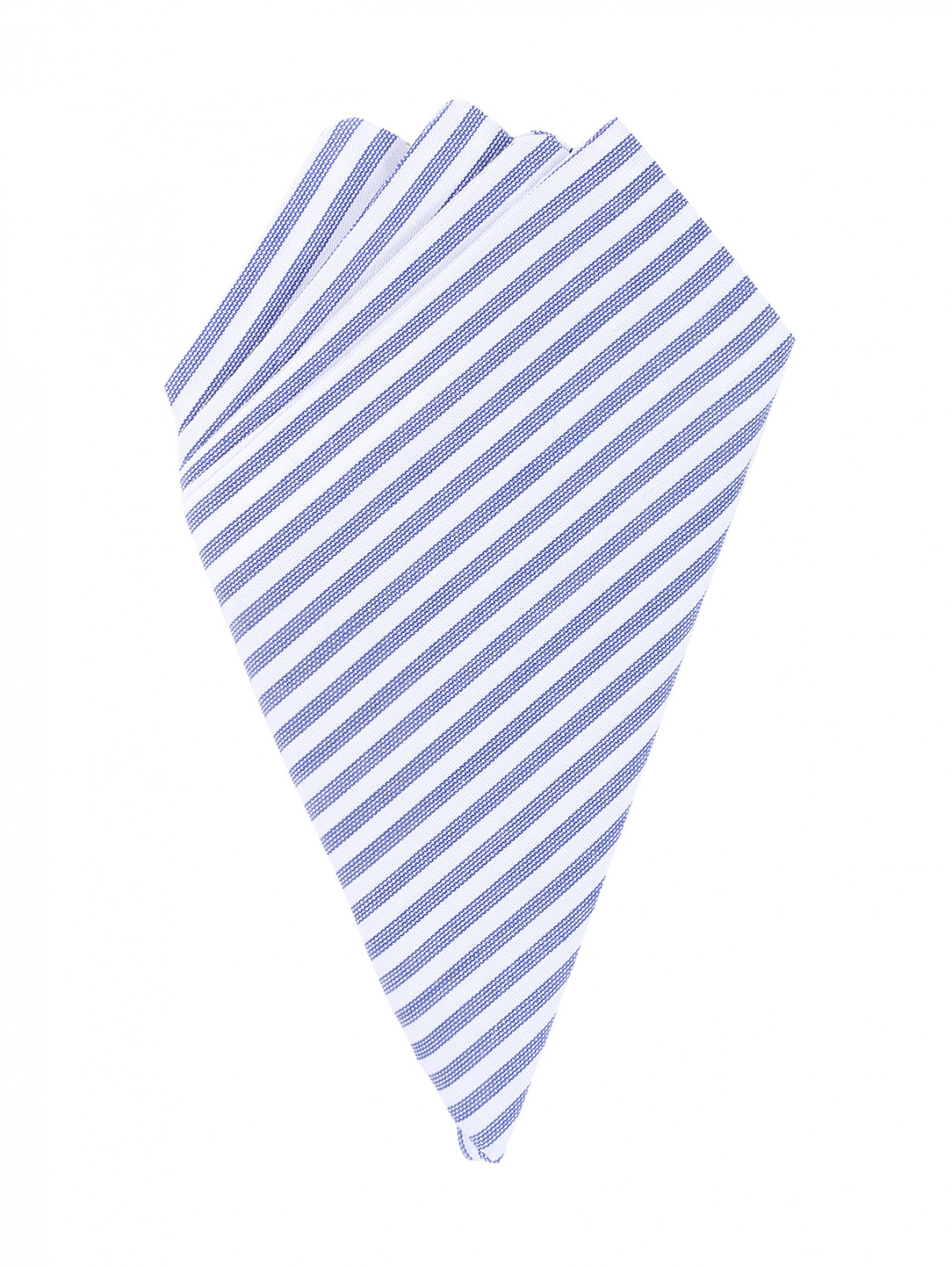Платок из хлопка с узором "полоска" I Piccoli GiosBrun  –  Общий вид  – Цвет:  Синий