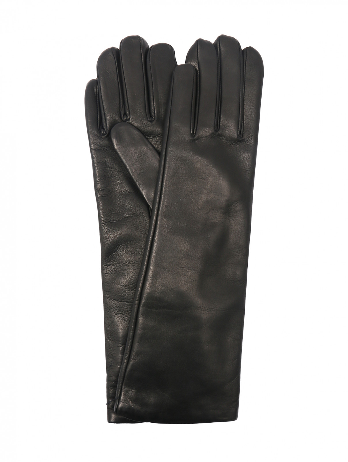 Высокие перчатки из гладкой кожи Weekend Max Mara  –  Общий вид  – Цвет:  Коричневый