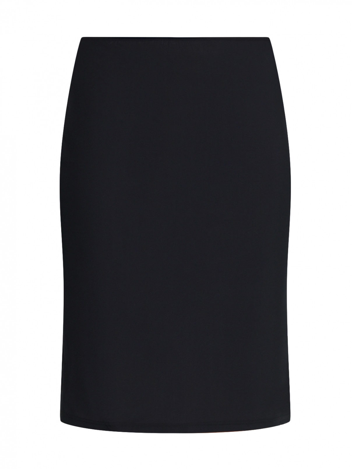 Трикотажная юбка на резинке Jil Sander  –  Общий вид  – Цвет:  Синий