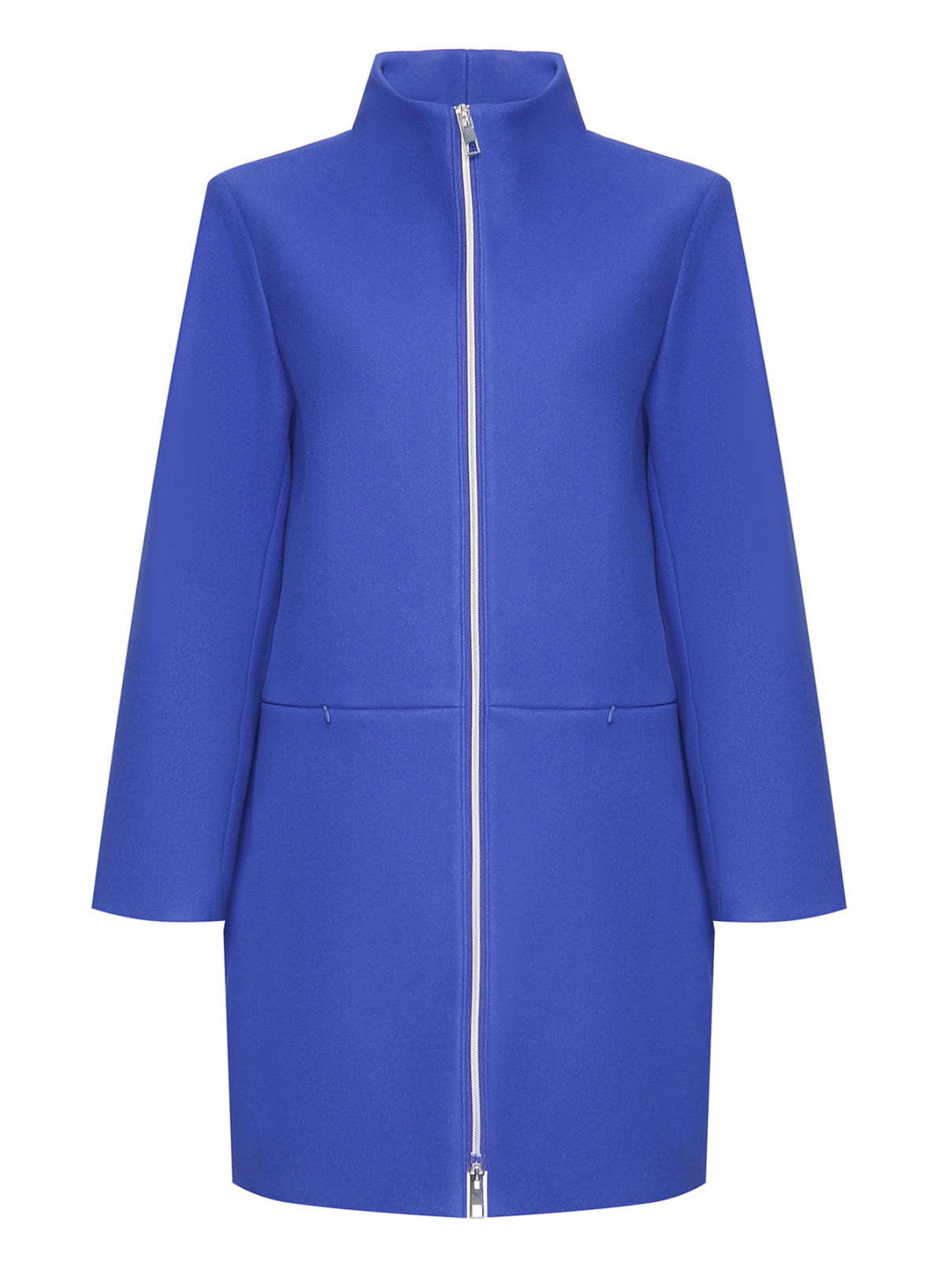 Пальто на молнии Marina Rinaldi  –  Общий вид  – Цвет:  Синий