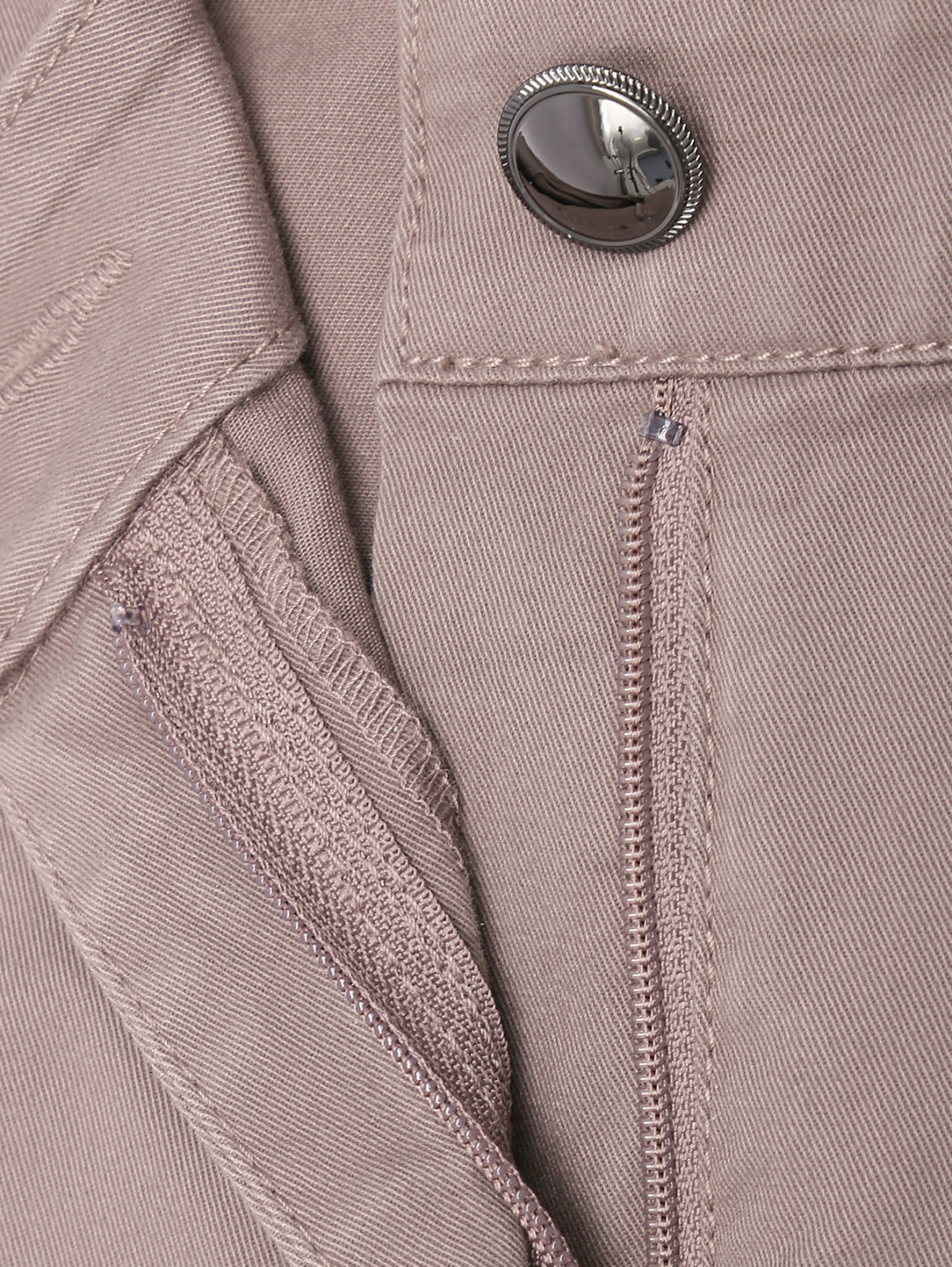 Брюки из хлопка с карманами Comma  –  Деталь1  – Цвет:  Серый