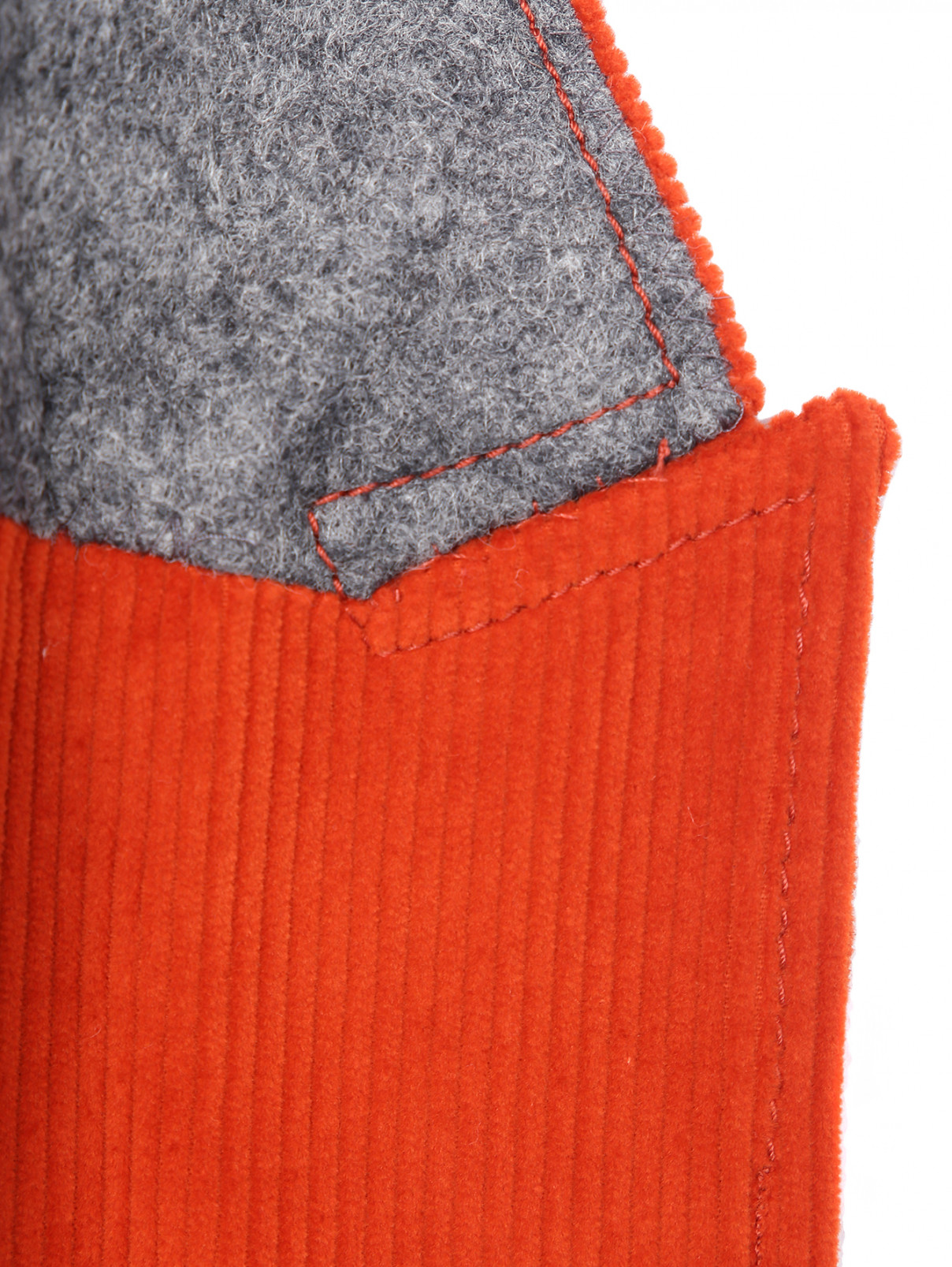Однотонный жакет из велюра с карманами Max&Co  –  Деталь1  – Цвет:  Оранжевый