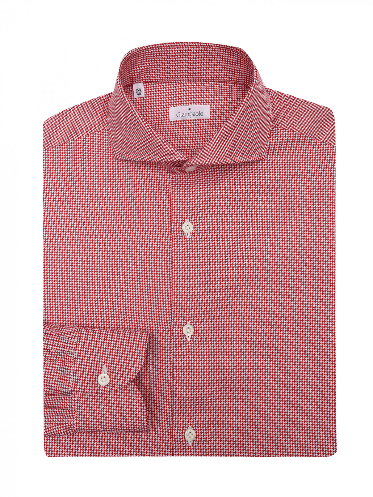 Рубашка из хлопка с узором Giampaolo  –  Общий вид  – Цвет:  Узор