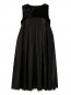 Бархатное платье с шелковой юбкой плиссэ Dior  –  Общий вид