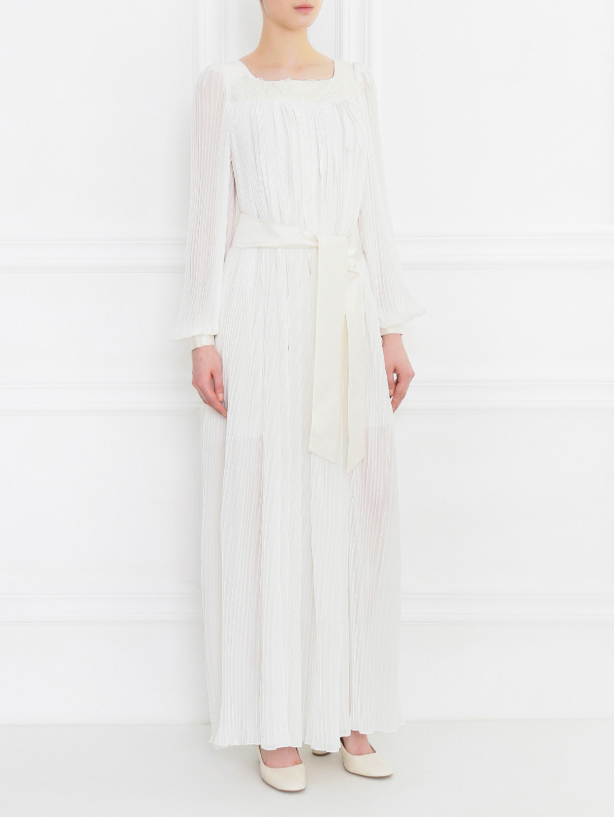 Платье A La Russe  –  Модель Общий вид  – Цвет:  Белый