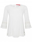 Блуза из хлопка декорированная кружевом и вышивкой S.Oliver  –  Общий вид