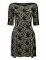 Платье из фактурной ткани с узором GIG Couture  –  Общий вид