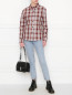 Рубашка прямого кроя в клетку Calvin Klein 205W39NYC  –  МодельОбщийВид