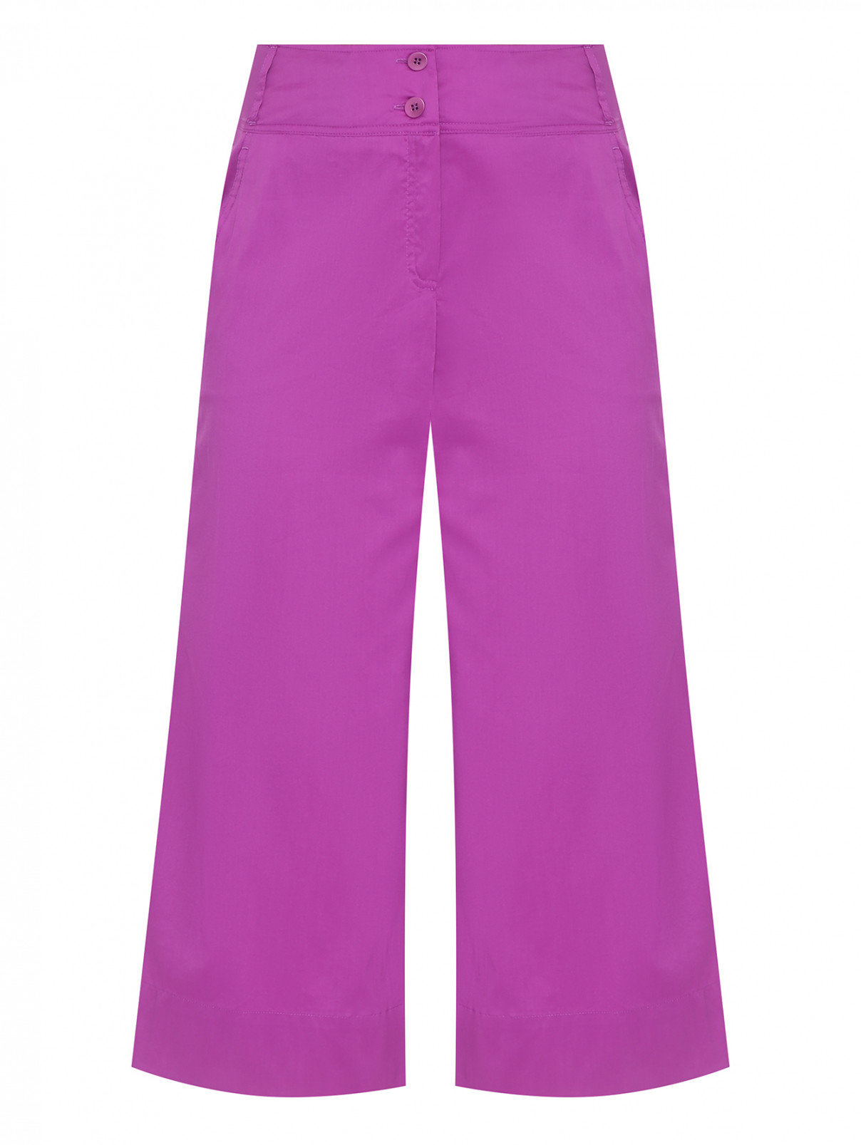 Широкие брюки с карманами Marina Rinaldi  –  Общий вид  – Цвет:  Фиолетовый