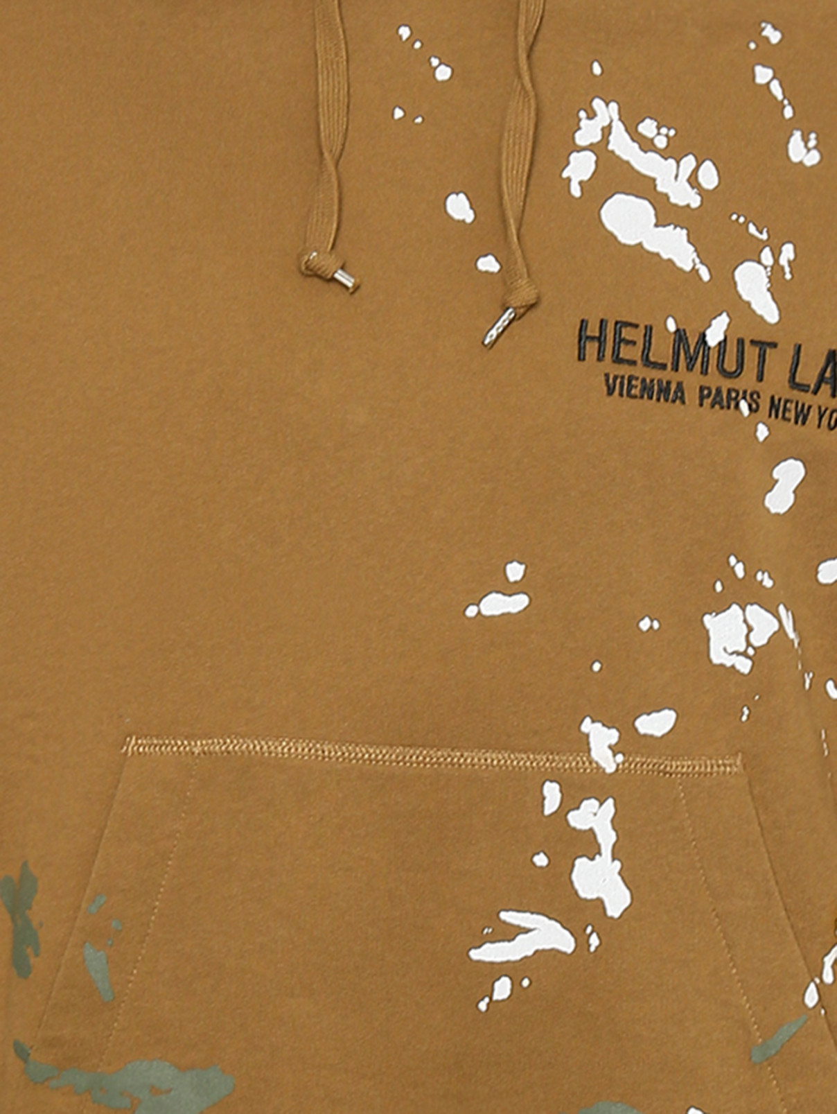 Худи из хлопка декорированное принтом и вишивкой Helmut Lang  –  Деталь  – Цвет:  Мультиколор