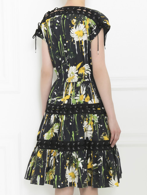 Платье-миди из хлопка с цветочным узором Jean Paul Gaultier - Модель Верх-Низ1