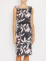 Платье-миди из хлопка с цветочным узором Comma  –  МодельВерхНиз