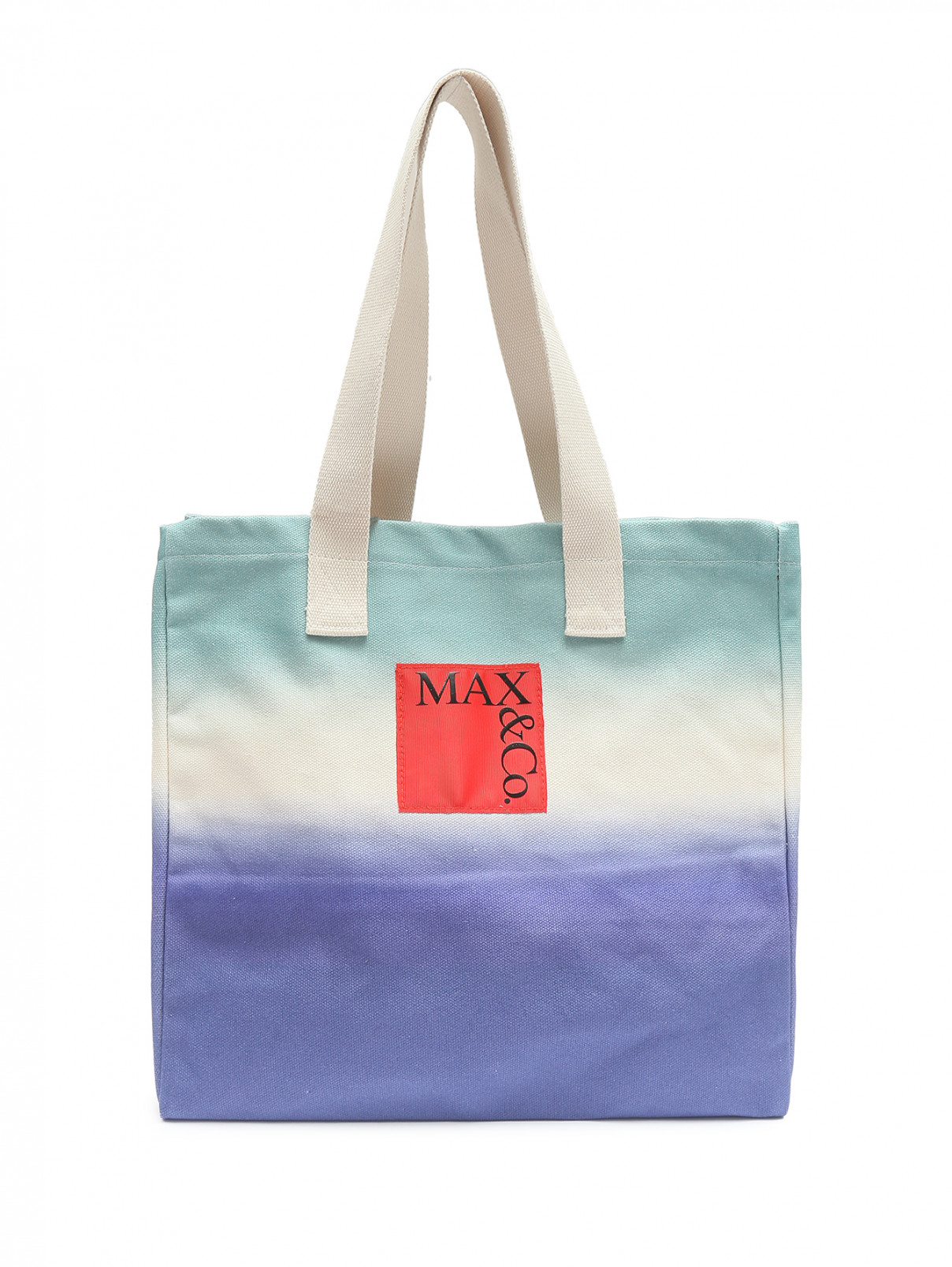 Шоппер из хлопка с логотипом Max&Co  –  Общий вид  – Цвет:  Фиолетовый