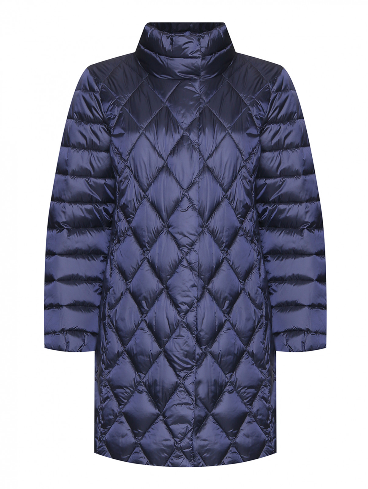 Стеганая куртка Marina Rinaldi  –  Общий вид  – Цвет:  Синий