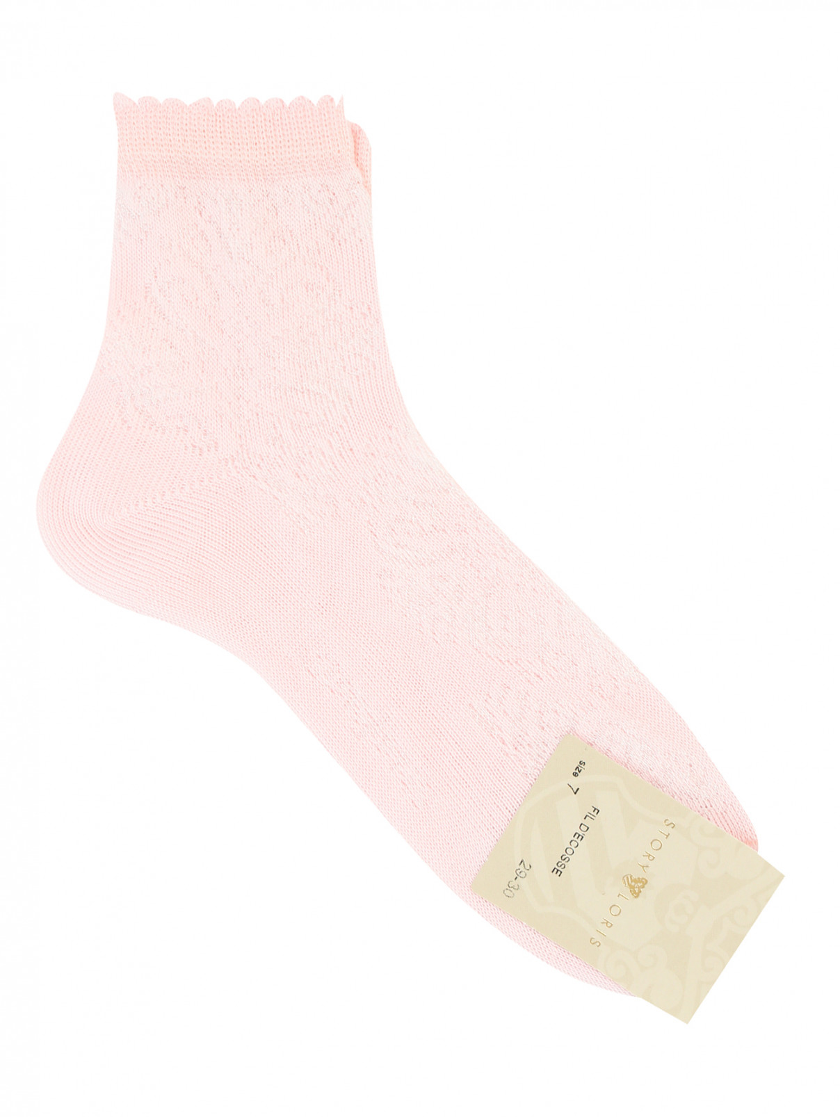 Ажурные носки из смешанного хлопка Story Loris  –  Общий вид  – Цвет:  Розовый
