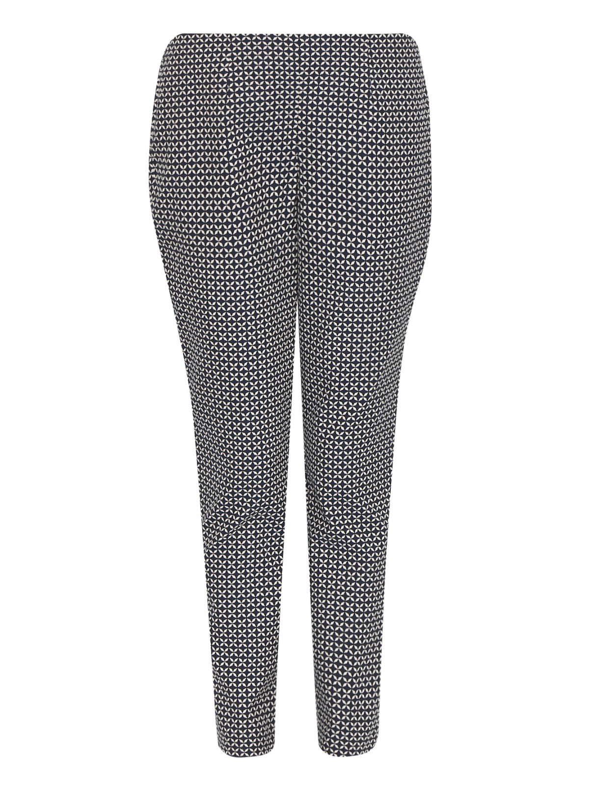 Укороченные брюки из хлопка с узором Luisa Spagnoli  –  Общий вид  – Цвет:  Узор