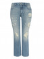 Укороченные джинсы из светлого денима с потертостями Iro  –  Общий вид