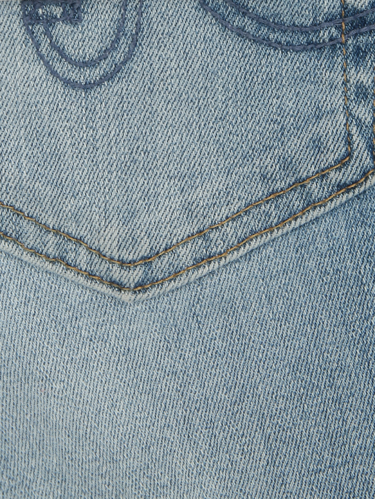 узкие джинсы с потертостями AG Jeans  –  Деталь  – Цвет:  Синий