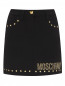 Трикотажная юбка с металлическим декором Moschino Kid  –  Общий вид