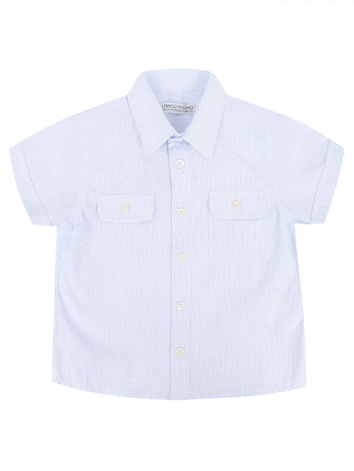 Рубашка из хлопка с узором "полоска" I Pinco Pallino  –  Общий вид  – Цвет:  Узор