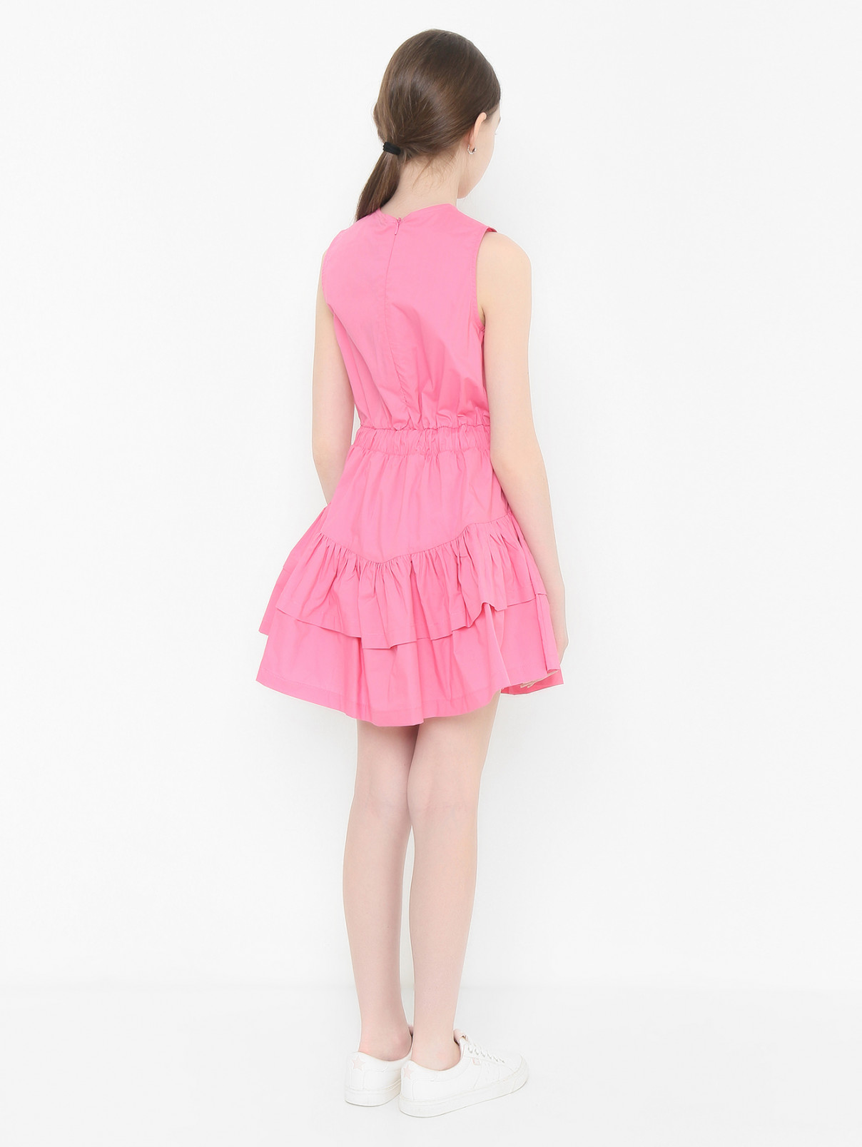 Платье из хлопка с вышивкой Iceberg  –  МодельВерхНиз1  – Цвет:  Розовый
