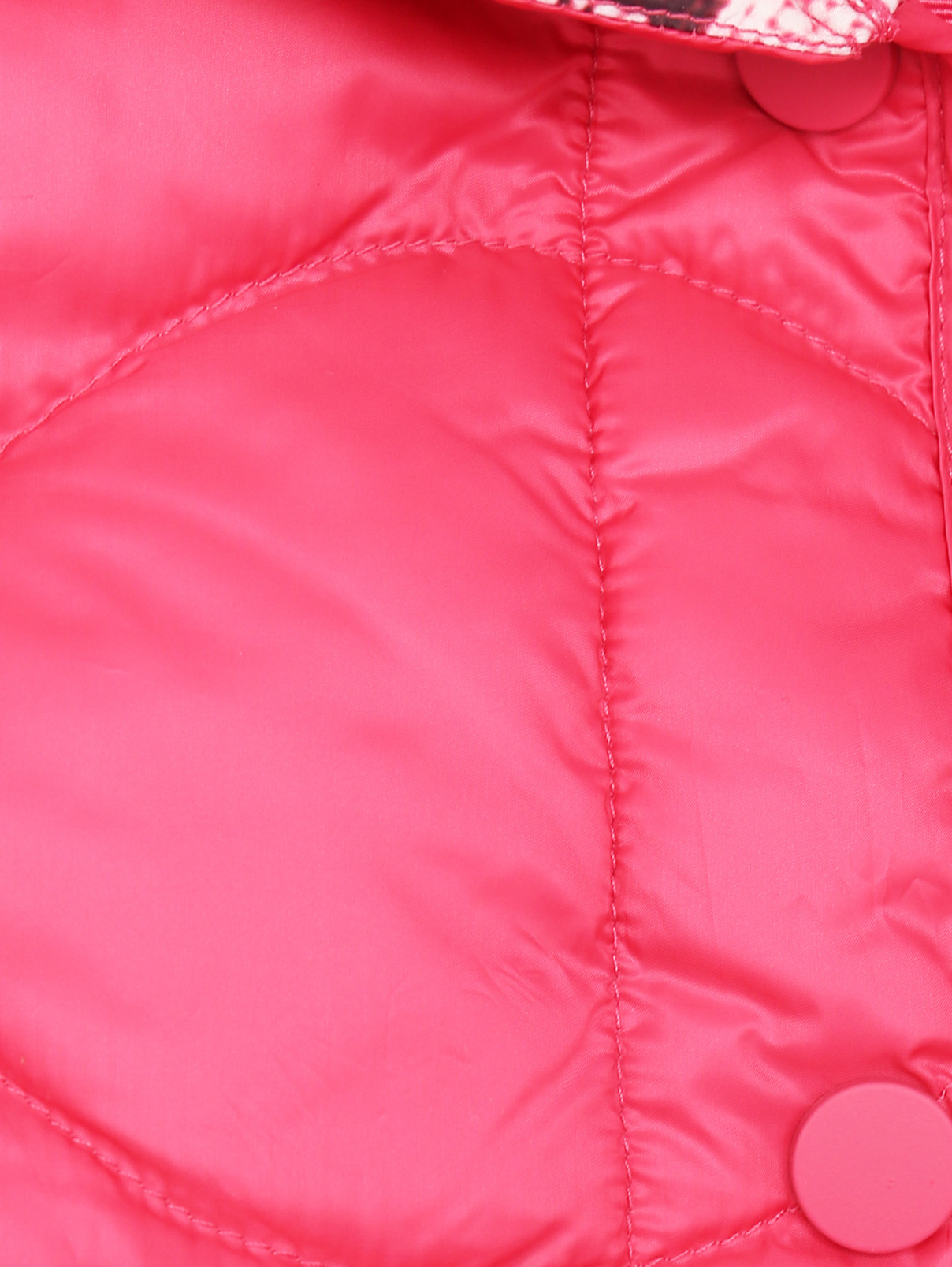 Куртка однотонная на кнопках с капюшоном Max&Co  –  Деталь  – Цвет:  Розовый