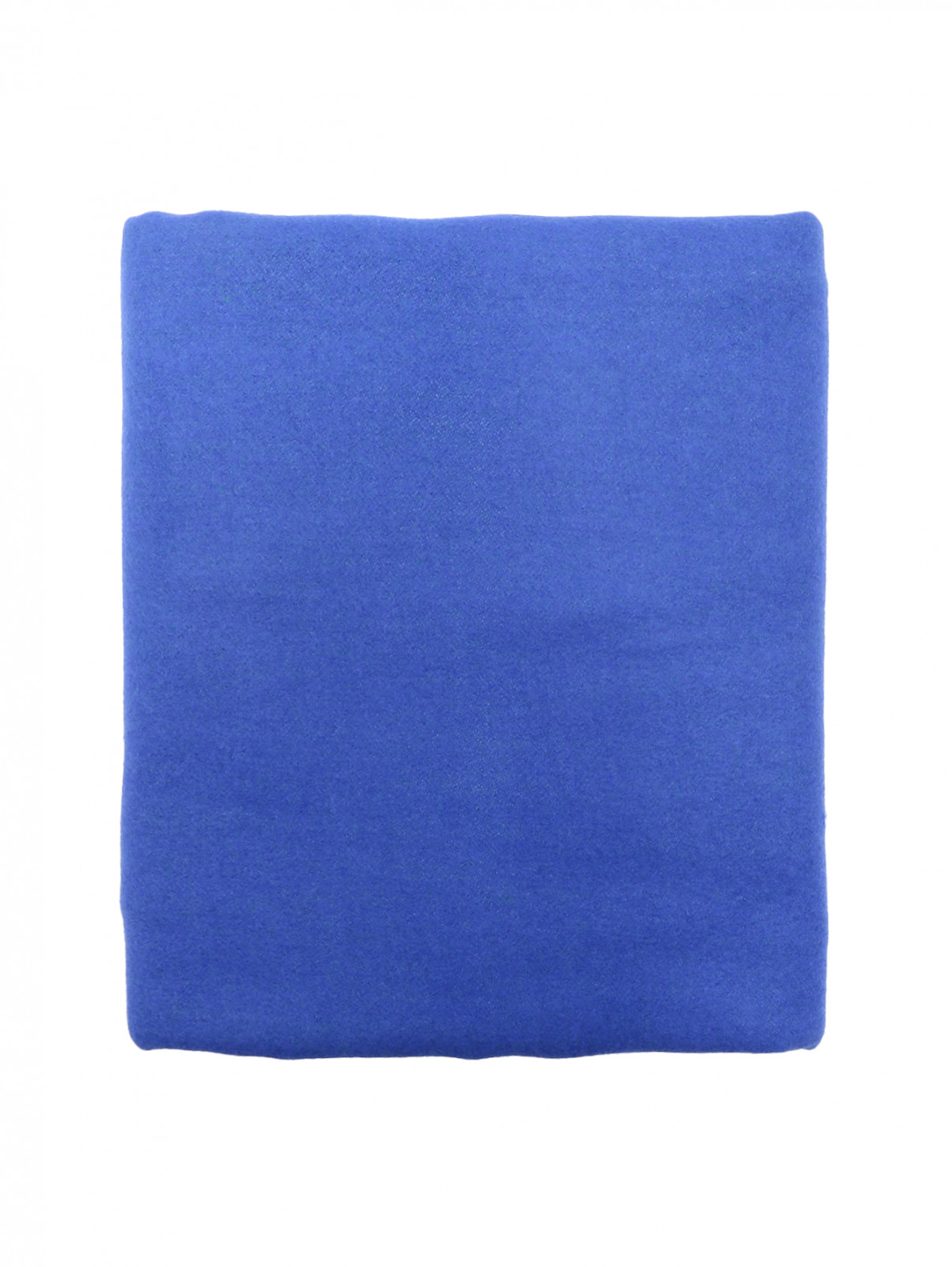 Двусторонний шарф с бахромой Max&Co  –  Общий вид  – Цвет:  Синий