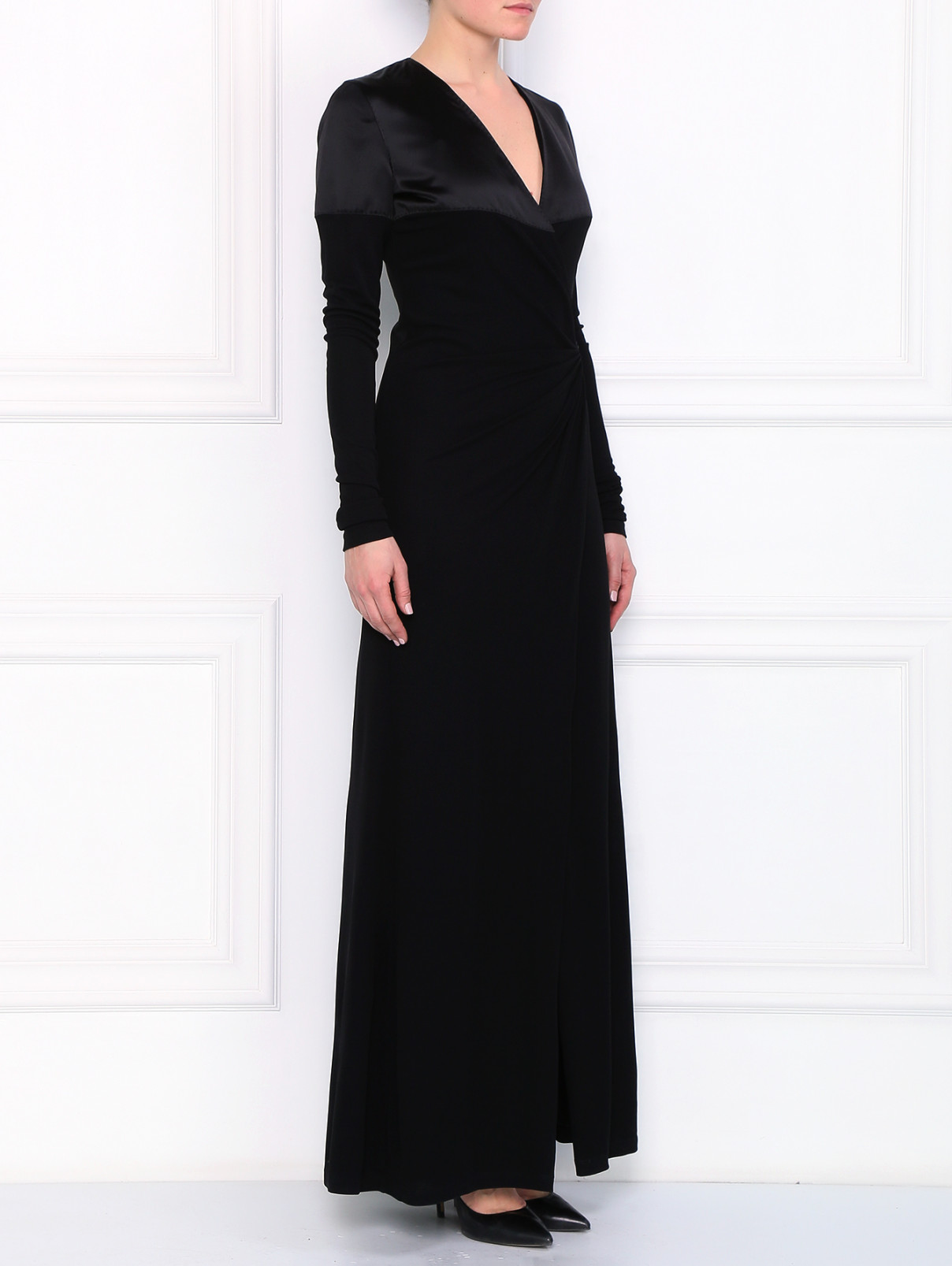 Платье с запахом Jean Paul Gaultier  –  Модель Общий вид  – Цвет:  Черный
