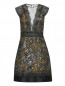 Платье из фактурной ткани с  отделкой из кружева Alberta Ferretti  –  Общий вид