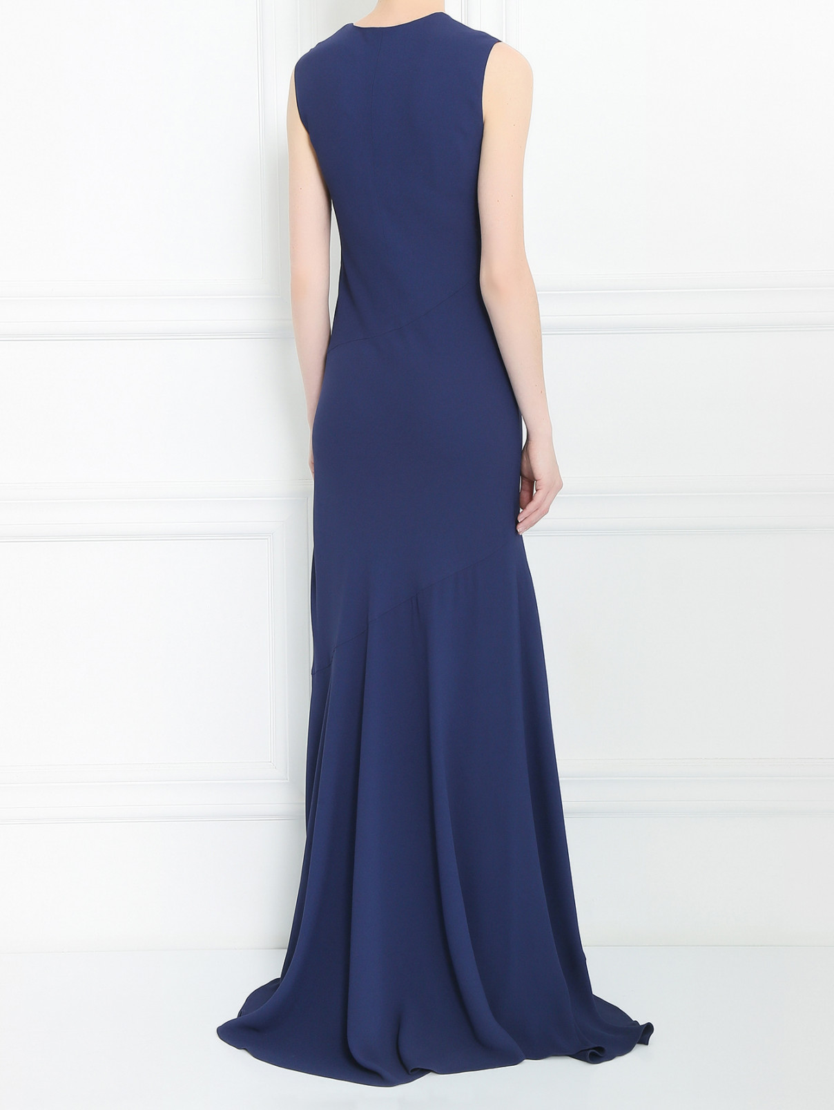 Платье-макси Carven  –  Модель Верх-Низ1  – Цвет:  Синий