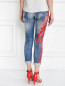 Укороченные джинсы с декоративной отделкой Dsquared2  –  Модель Верх-Низ1