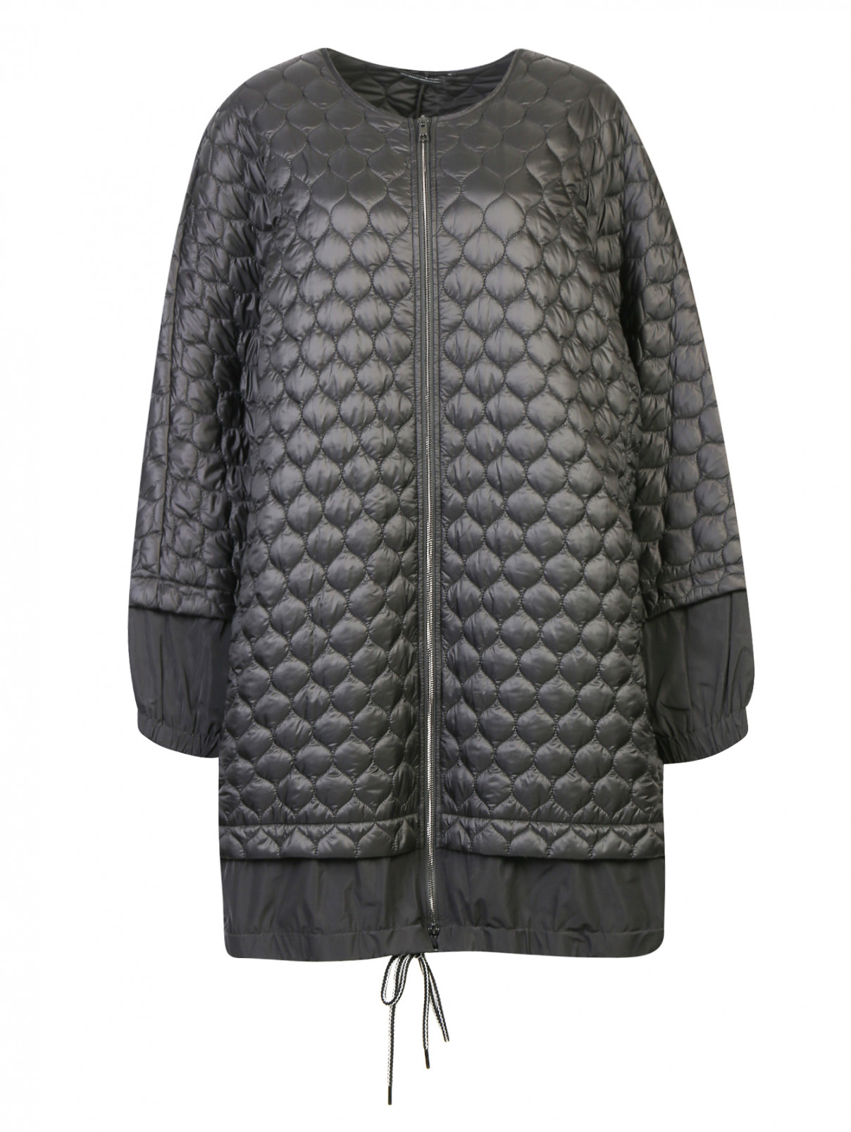 Стеганая куртка на молнии Marina Rinaldi  –  Общий вид  – Цвет:  Черный