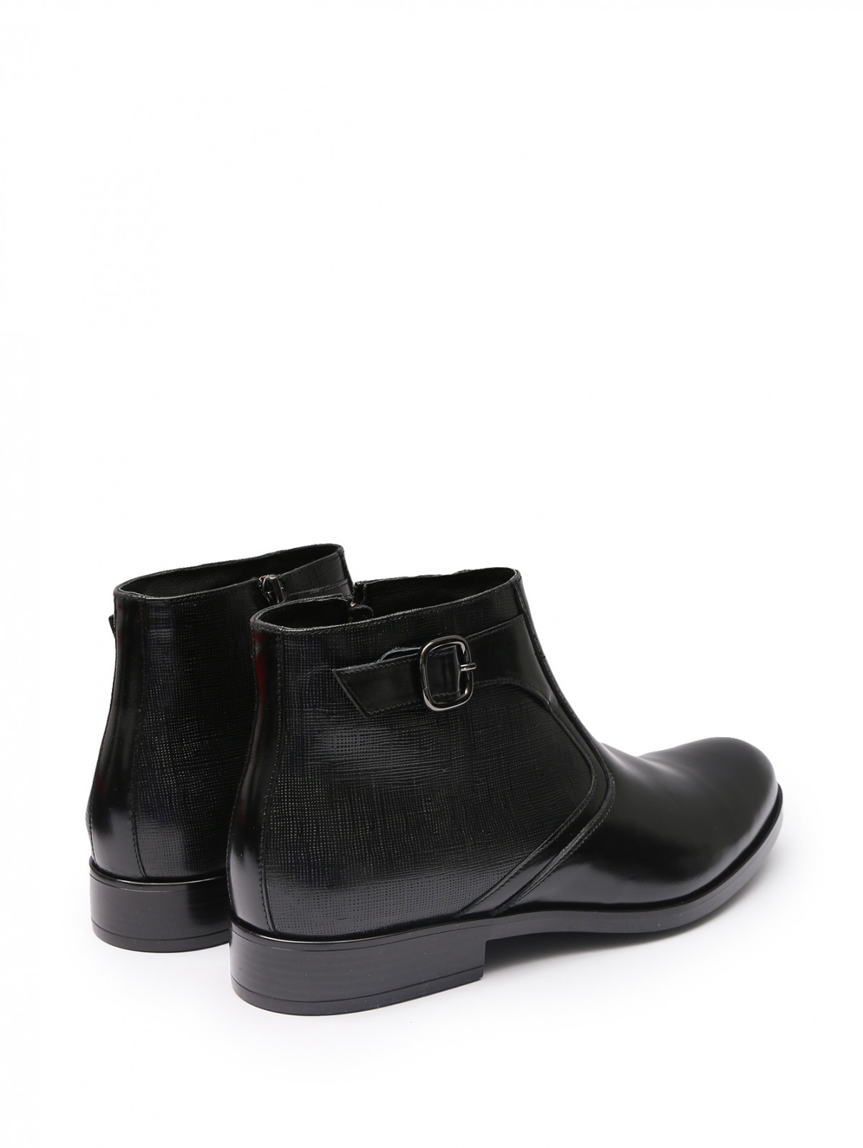 Кожаные ботинки с мехом Conhpol  –  Обтравка2  – Цвет:  Черный